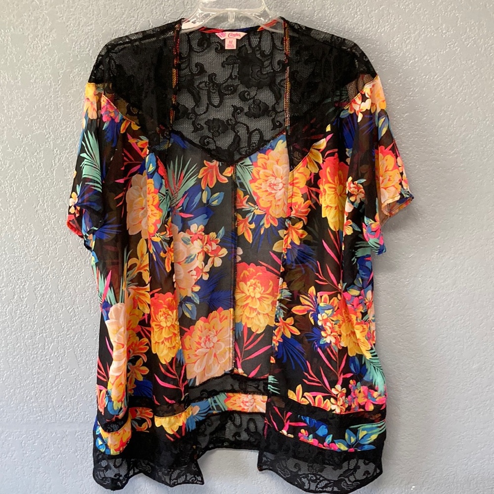 3/$15 Candies Sheer Cardigan M